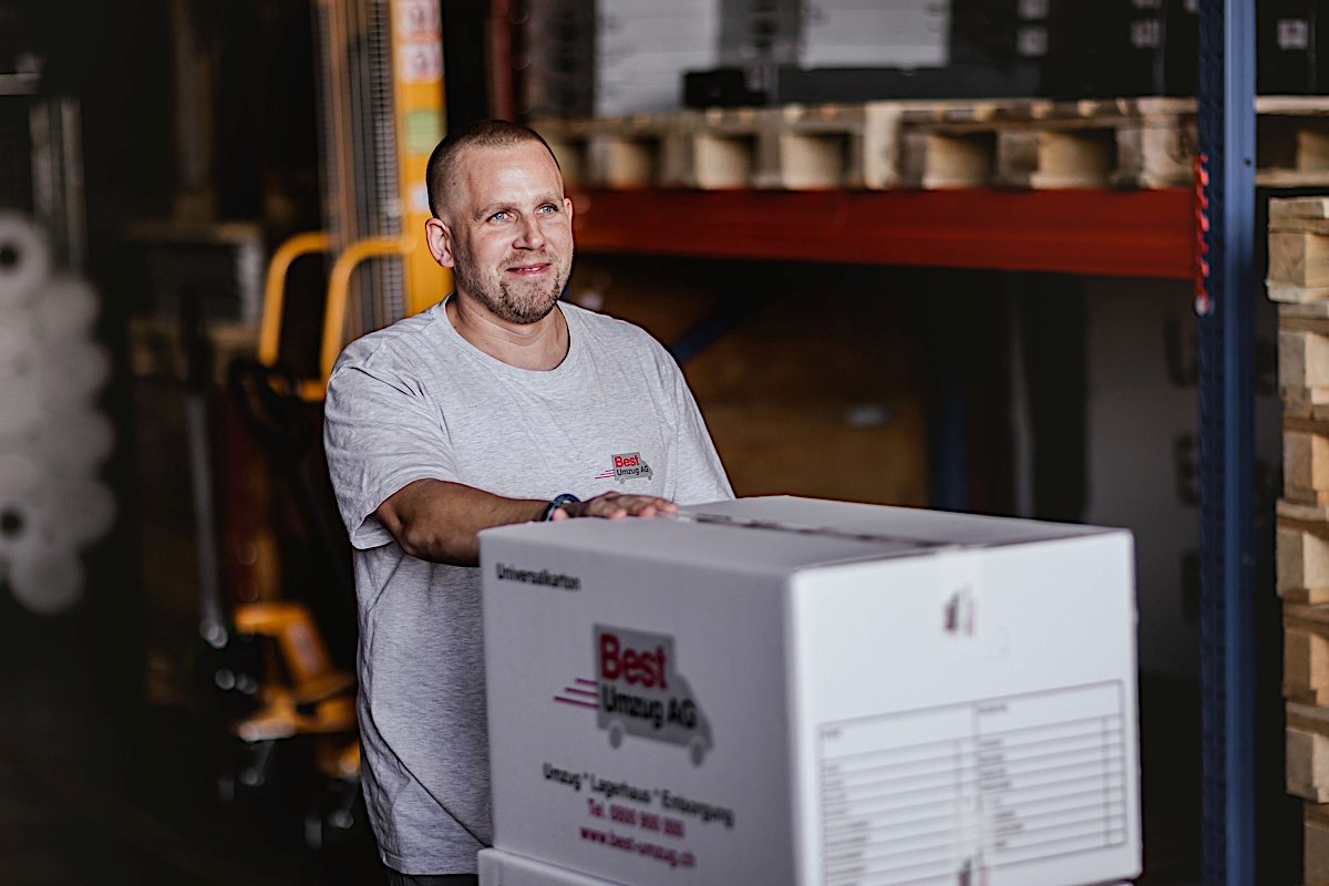 Best Movers team handling an office move in Switzerland
